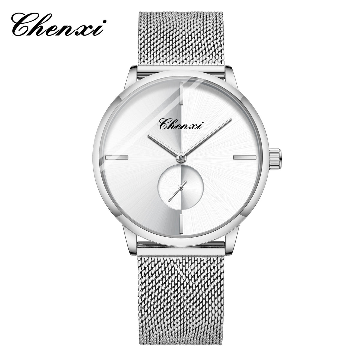 Slim Steel Mesh Quartz Watch for Couples