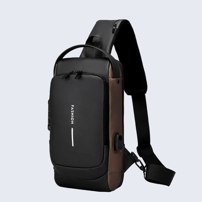 Mens Security Crossbody Bag with Password Lock