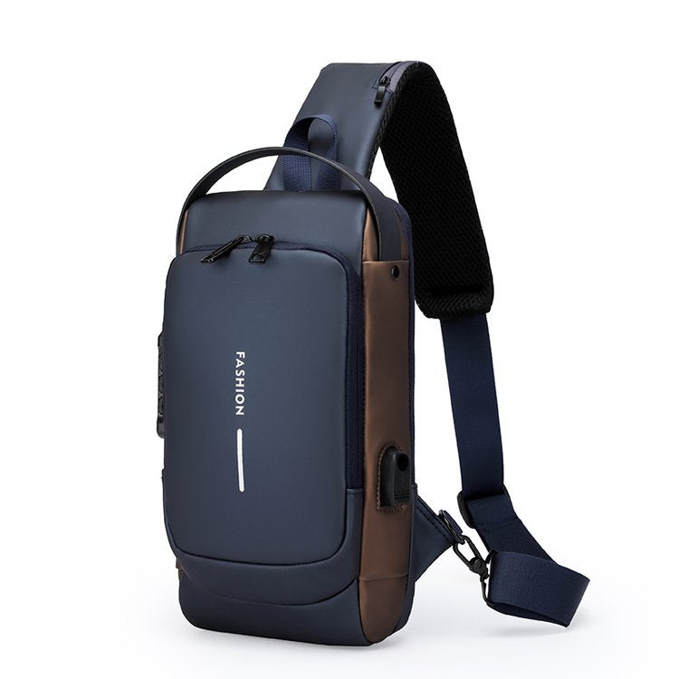 Mens Security Crossbody Bag with Password Lock