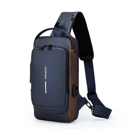 Mens Security Crossbody Bag with Password Lock