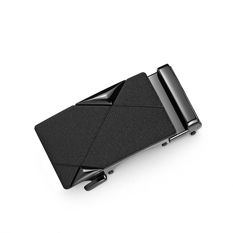 Mens Genuine Leather Automatic Buckle Business Belt