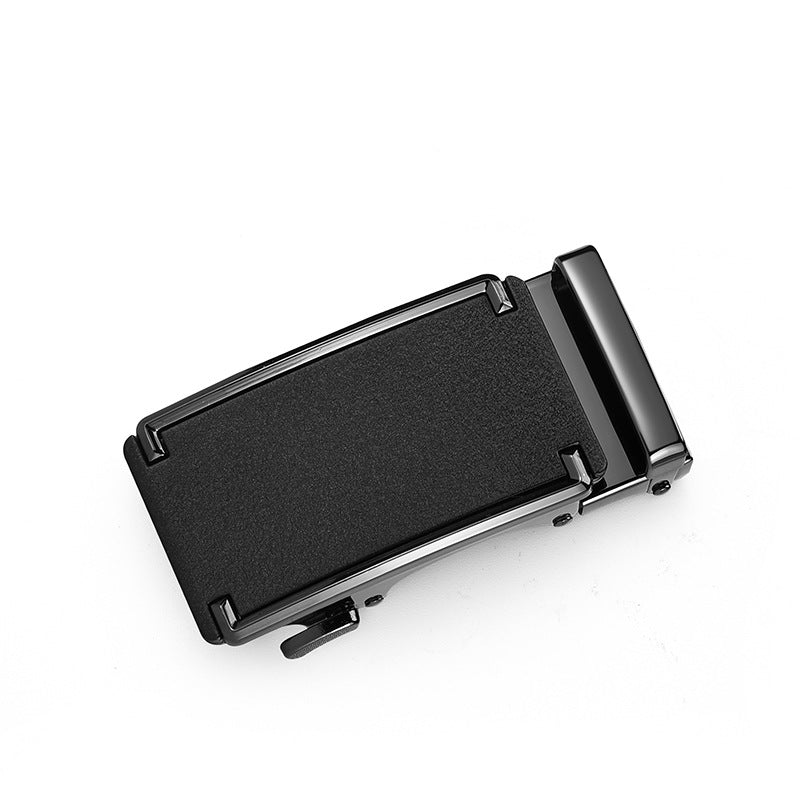 Mens Genuine Leather Automatic Buckle Business Belt