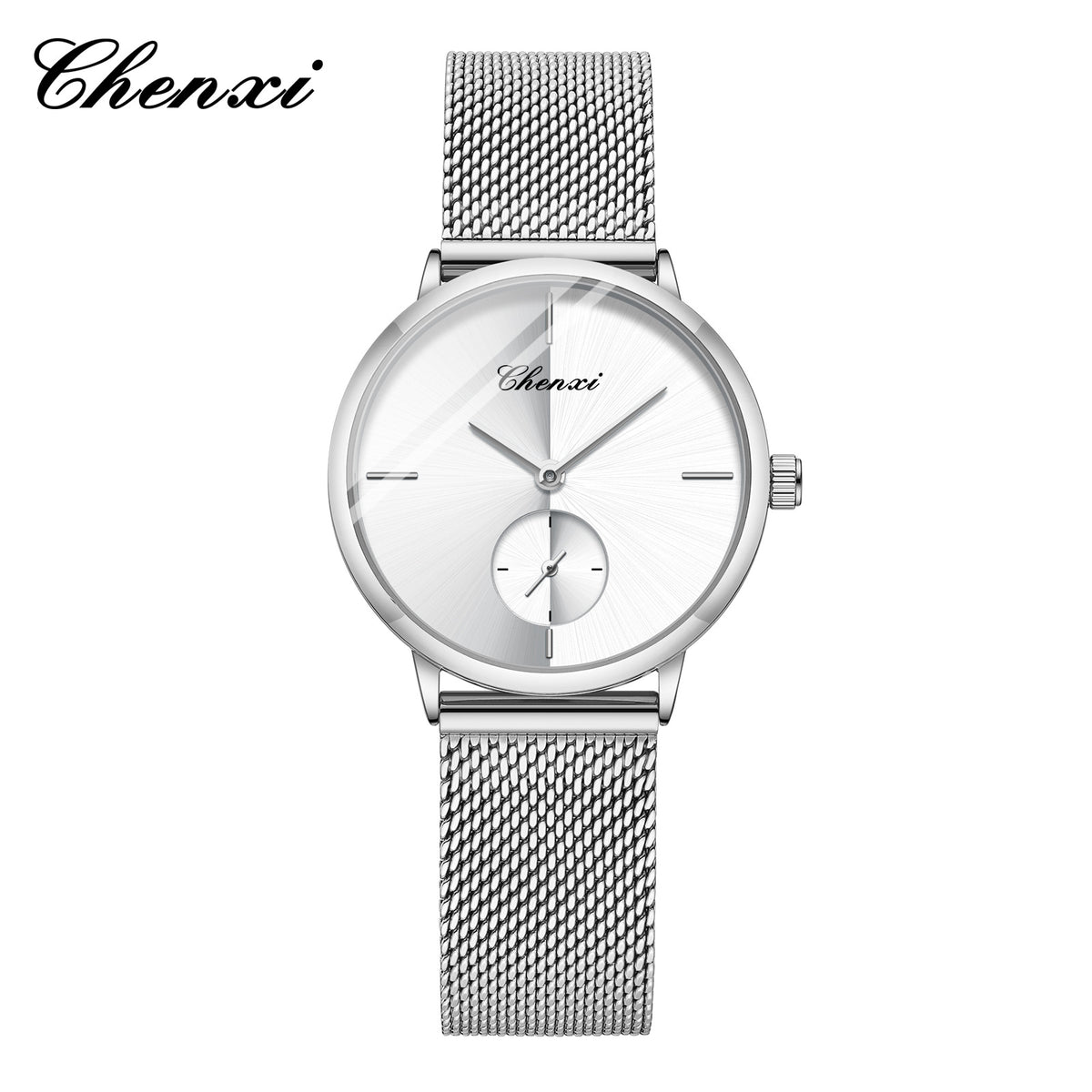 Slim Steel Mesh Quartz Watch for Couples