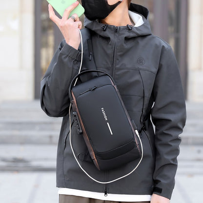 Mens Security Crossbody Bag with Password Lock