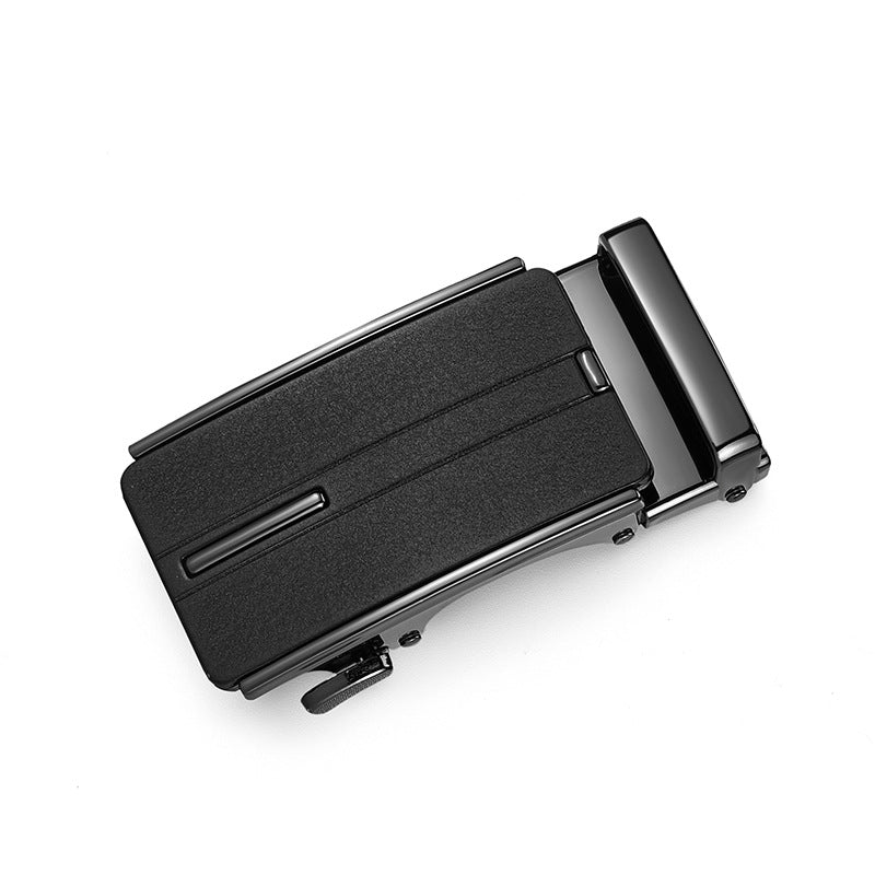 Mens Genuine Leather Automatic Buckle Business Belt
